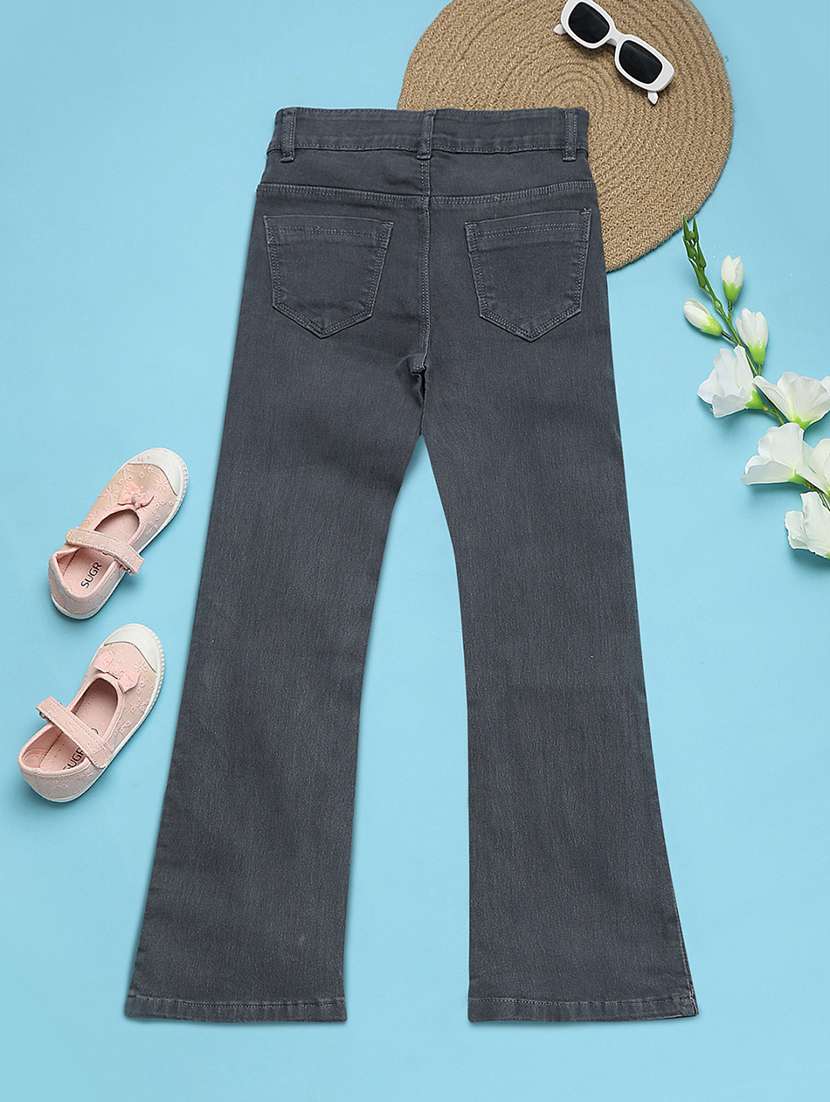 girls grey plain jean - 21074131 -  Standard Image - 1