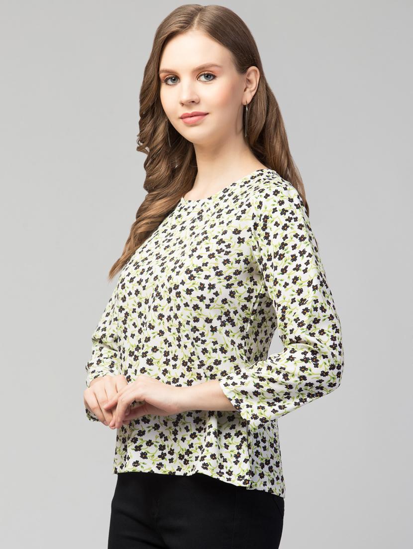 women white floral printed regular top - 21074458 -  Standard Image - 1