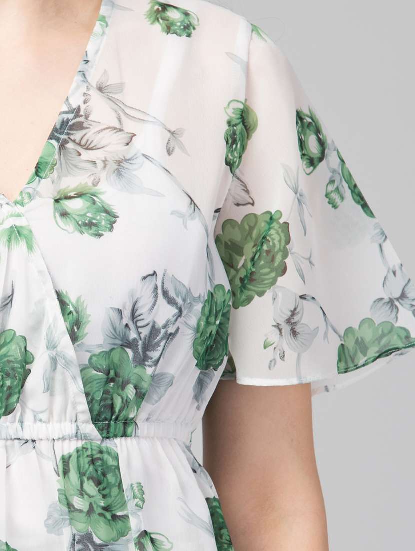 women white floral printed peplum top - 21074486 -  Standard Image - 4