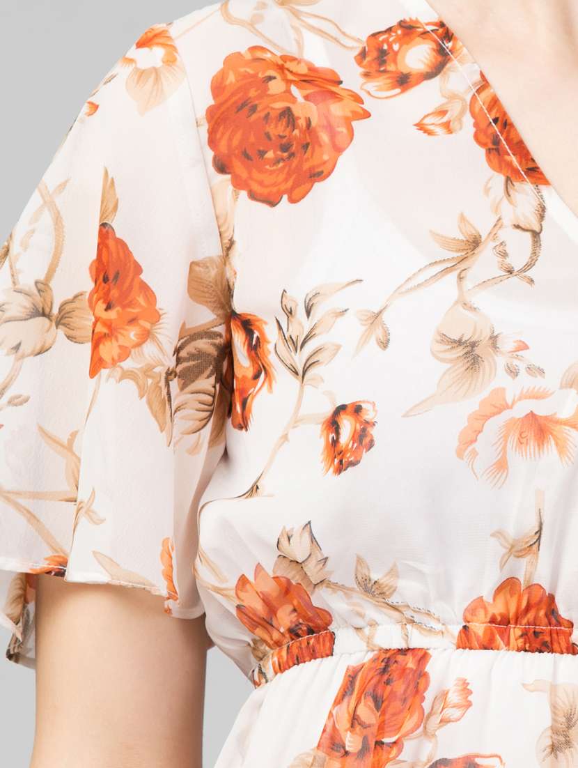 women white floral printed peplum top - 21074488 -  Standard Image - 4