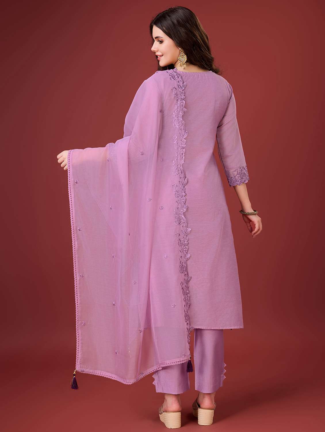 women embroidered kurta pant set with dupatta - 21074764 -  Standard Image - 1