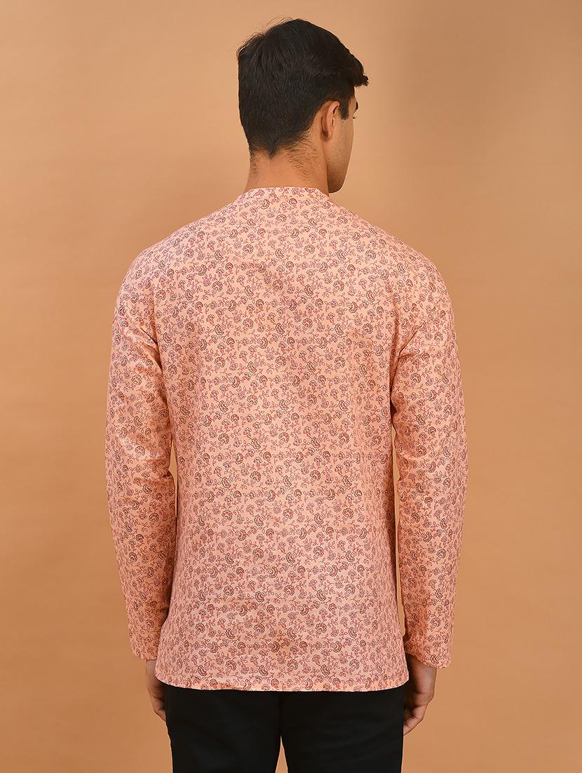men printed short kurta - 21074775 - Standard Image - 4
