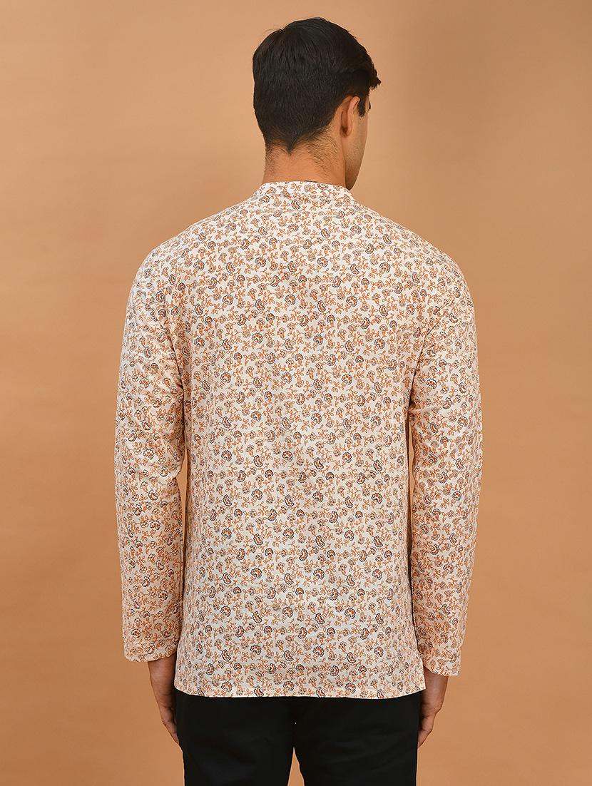 men printed short kurta - 21074782 - Standard Image - 4