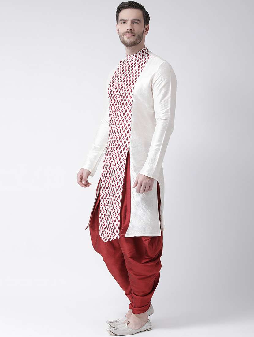men mandarin neck long sleeves kurta - 21075596 - Standard Image - 1