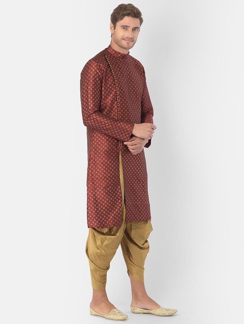 women brown self design long sleeves kurta - 21075805 -  Standard Image - 1
