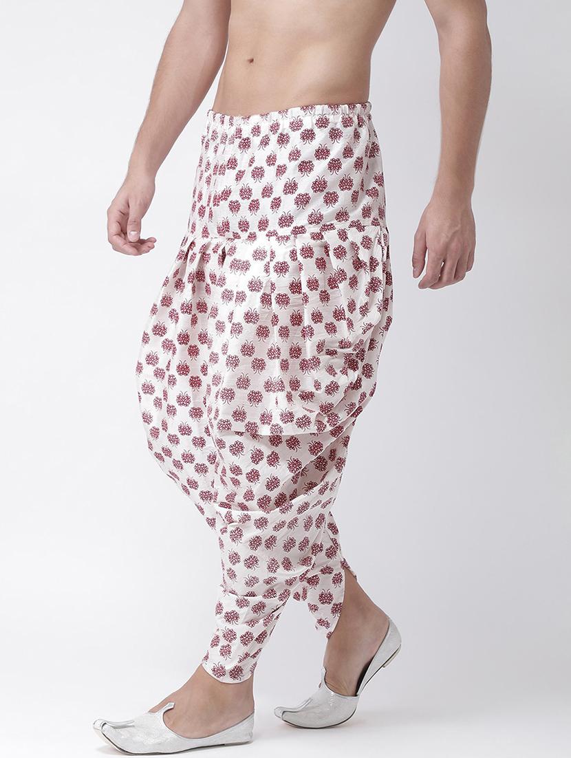 men printed mid rise dhoti - 21076184 - Standard Image - 1