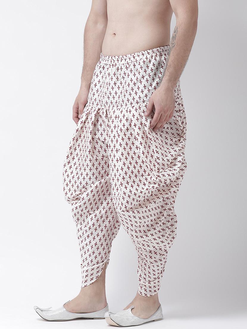 men printed mid rise dhoti - 21076185 - Standard Image - 1
