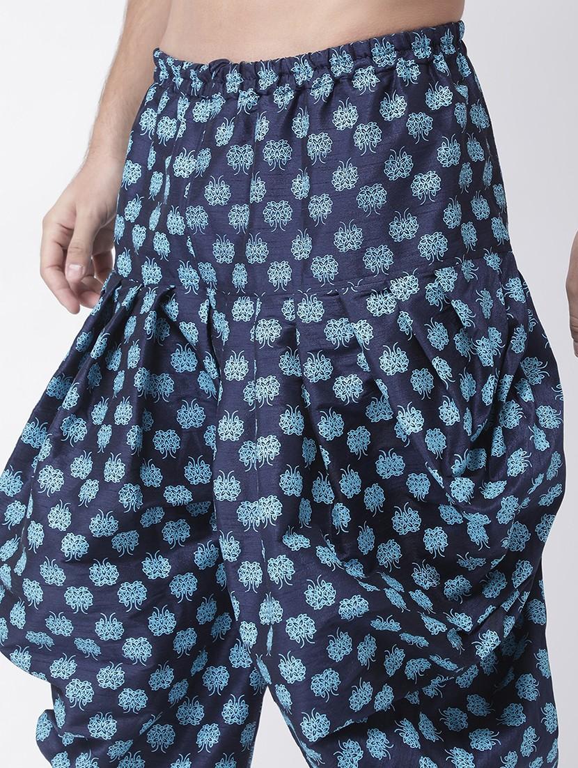 men printed mid rise dhoti - 21076395 - Standard Image - 4
