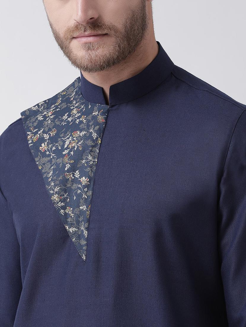 men placement print kurta botton ethnic wear set - 21078354 - Standard Image - 4