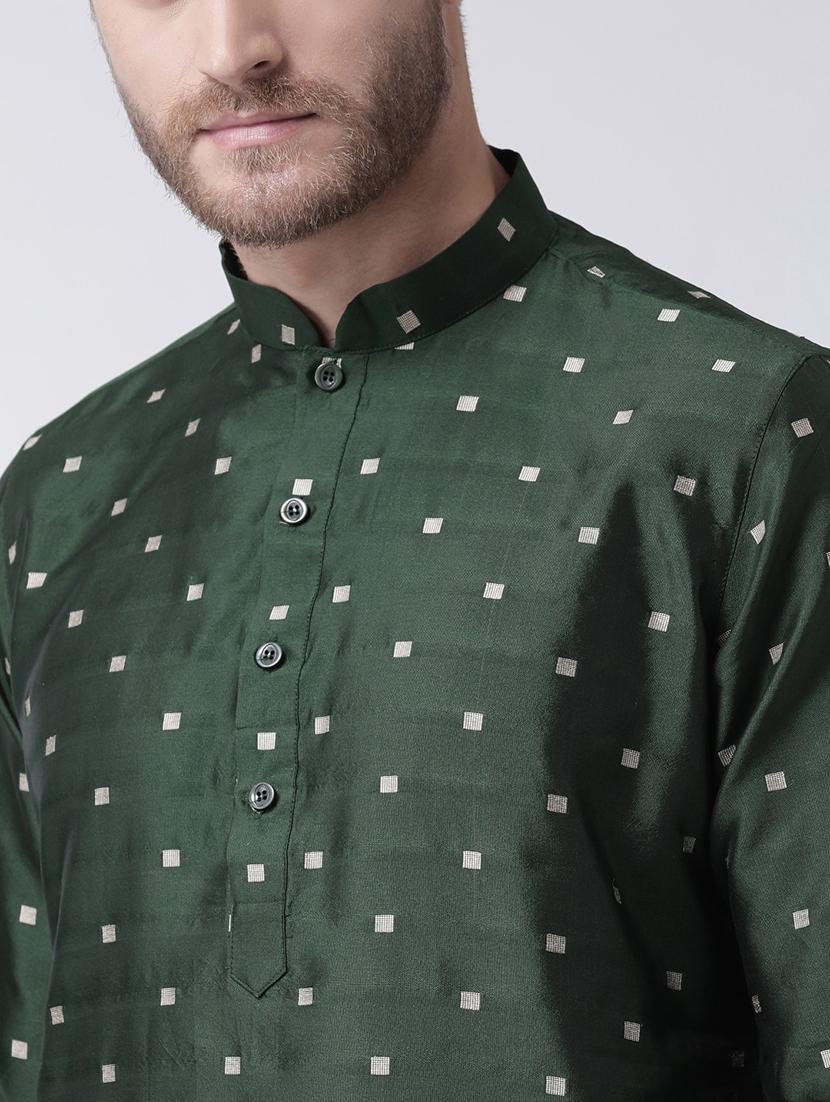 men mandarin neck kurta churidar set - 21078364 - Standard Image - 4