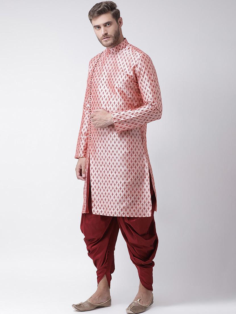men long sleeved dhoti kurta set - 21078456 - Standard Image - 1