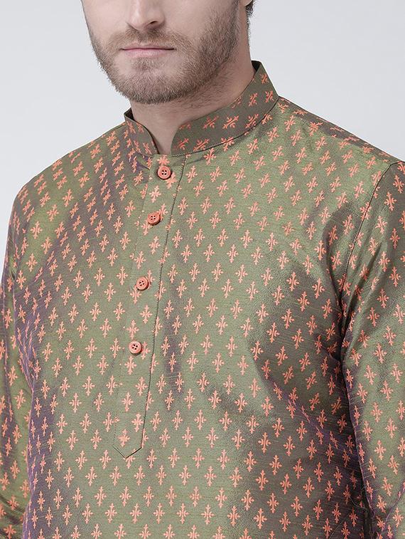 men long sleeve kurta churidar set - 21078521 - Standard Image - 4