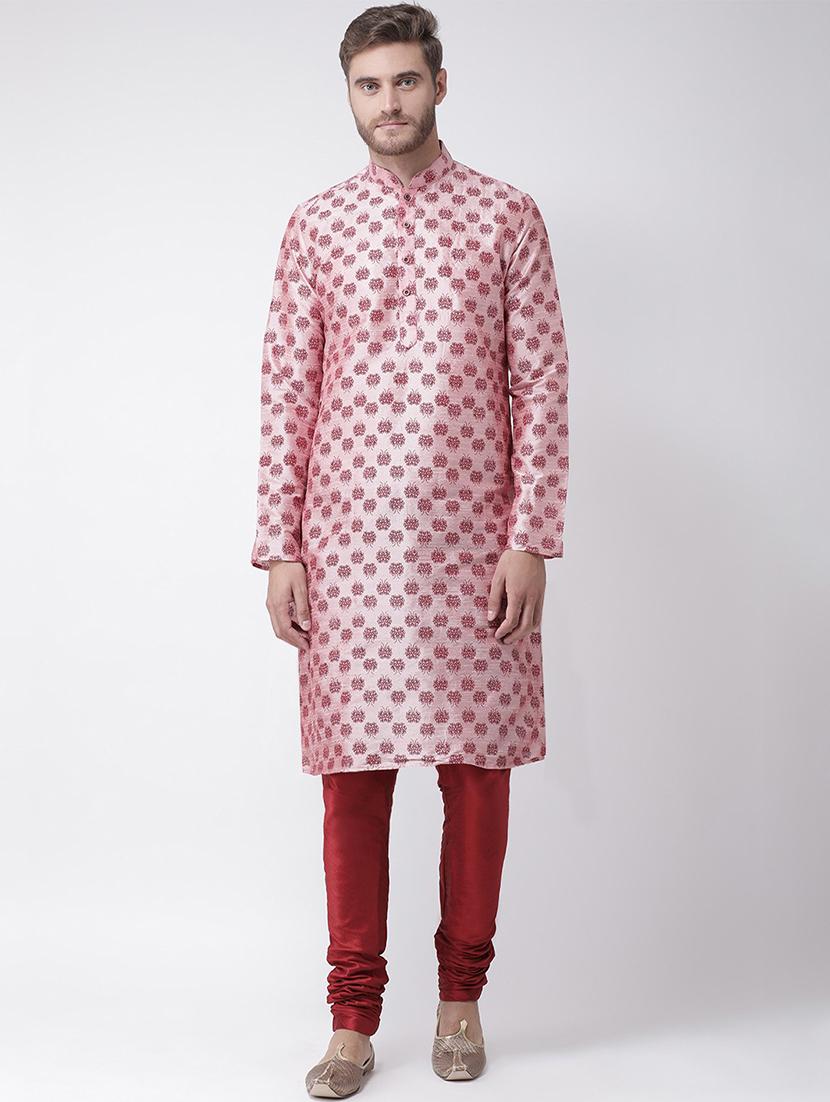 men long sleeve kurta churidar set - 21078555 - Standard Image - 1