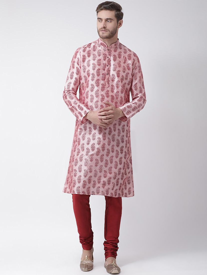 men long sleeve kurta churidar set - 21078559 - Standard Image - 1