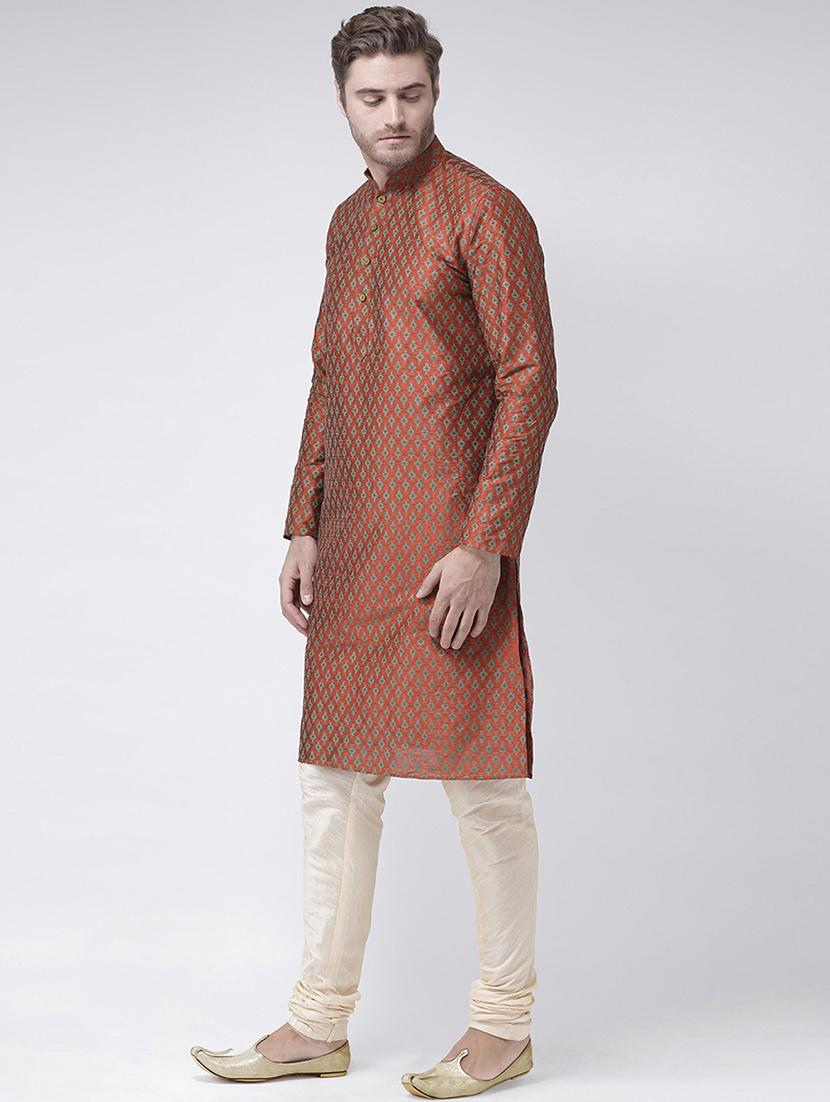 men long sleeve kurta churidar set - 21078564 -  Standard Image - 1