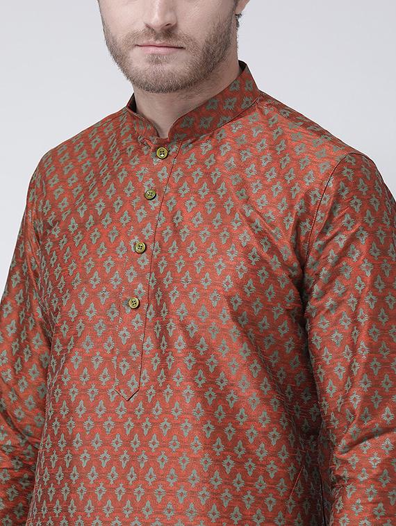 men long sleeve kurta churidar set - 21078564 - Standard Image - 4