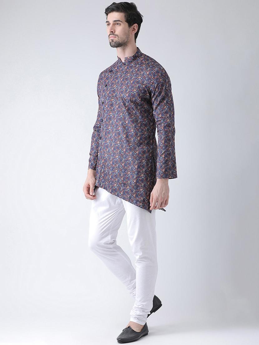 men long sleeve kurta churidar set - 21078639 - Standard Image - 1