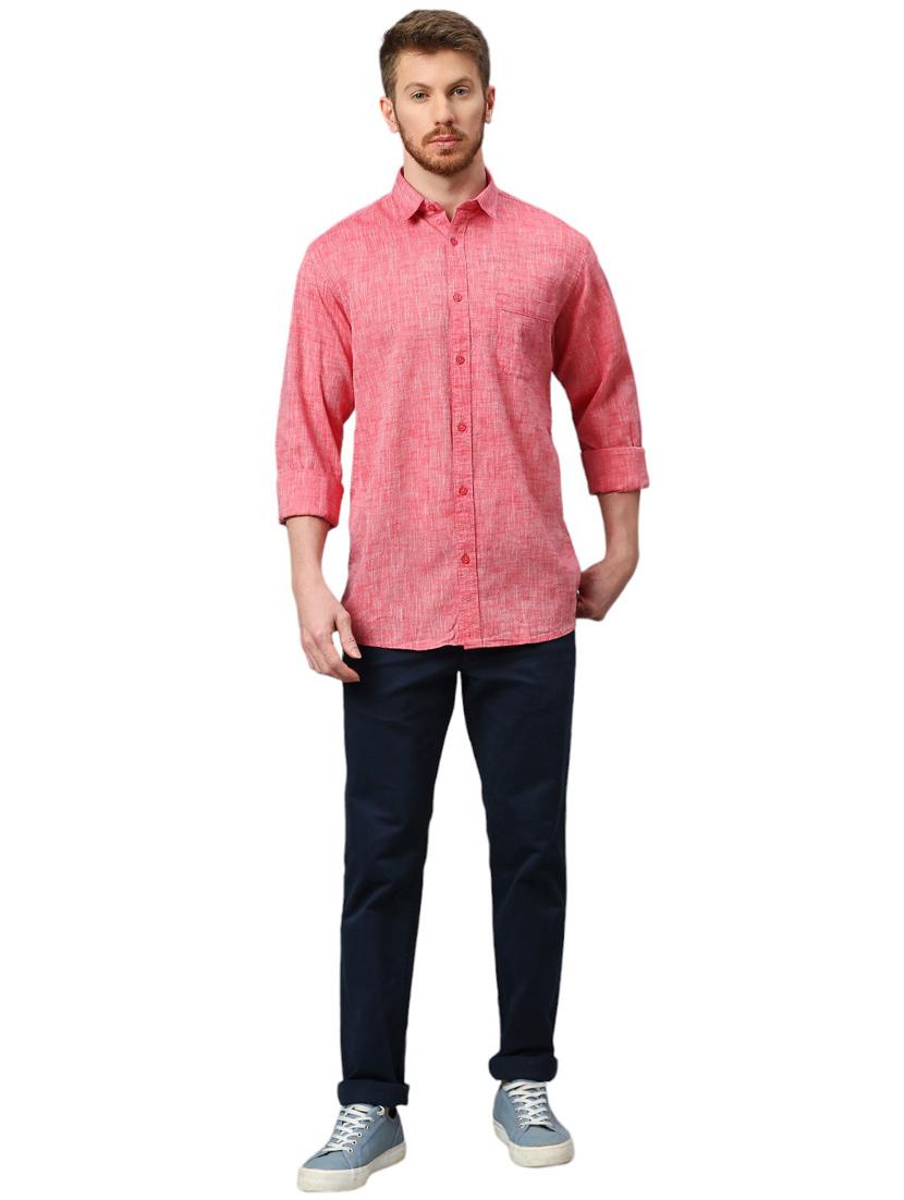 red cotton casual shirt - 21078675 - Standard Image - 4
