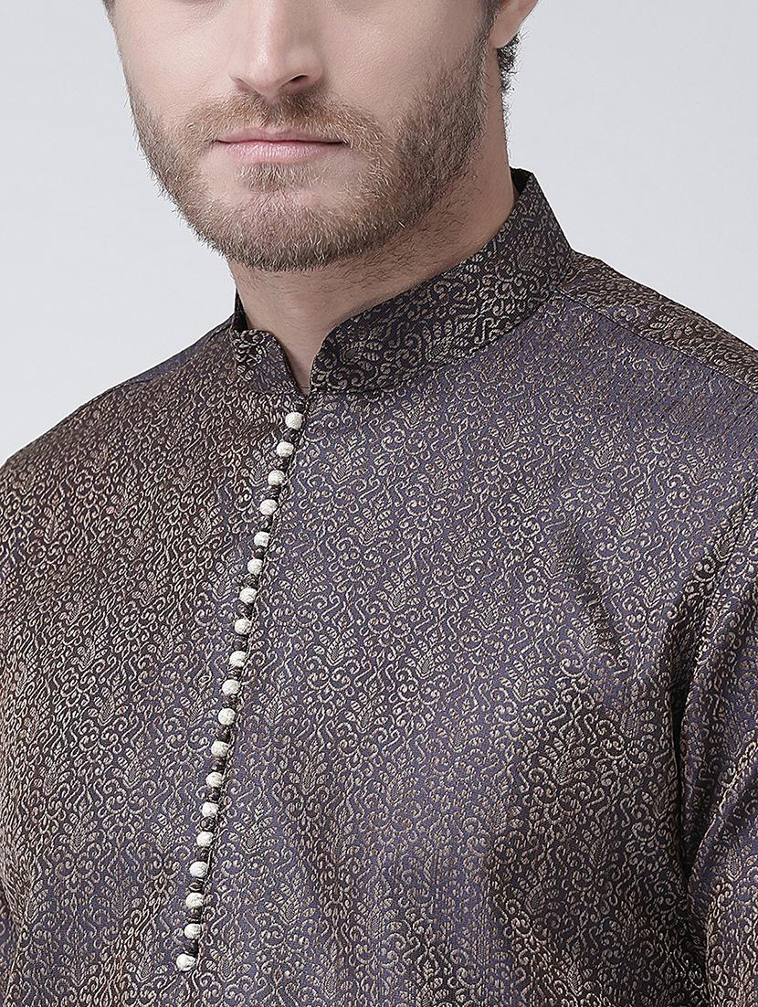 men long sleeve kurta churidar set - 21078710 - Standard Image - 4