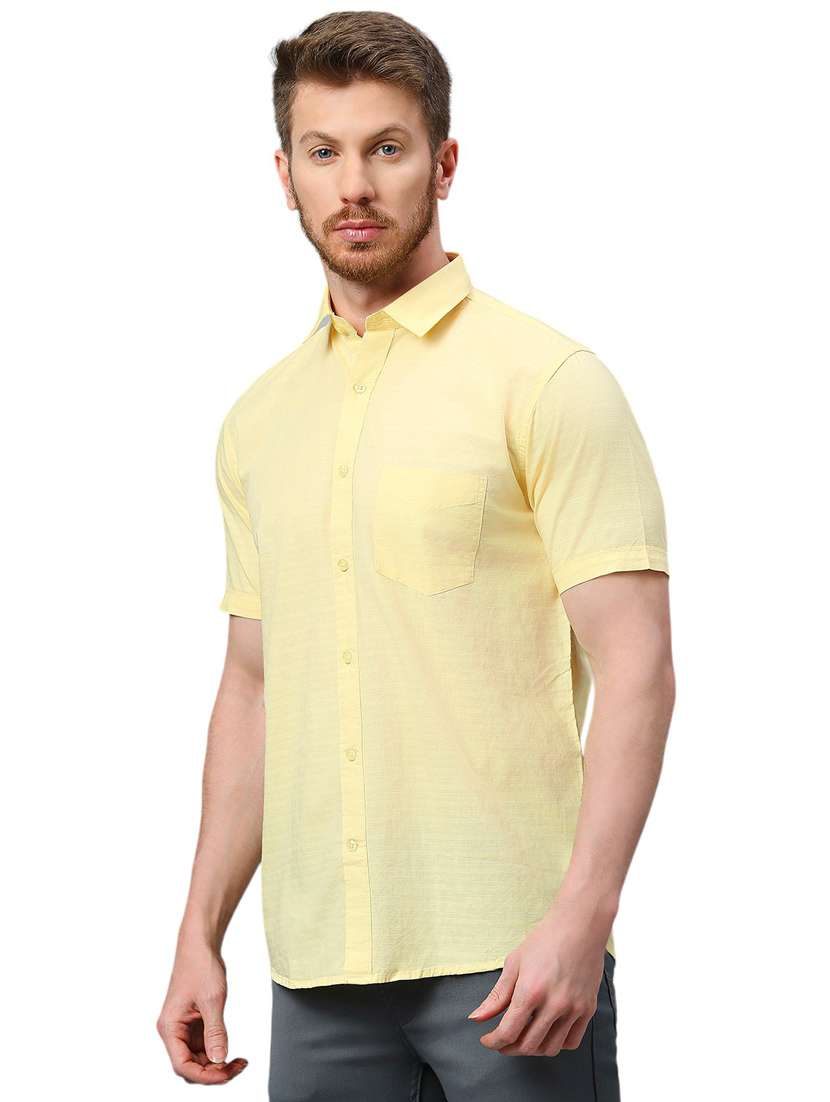 yellow cotton casual shirt - 21078743 - Standard Image - 1