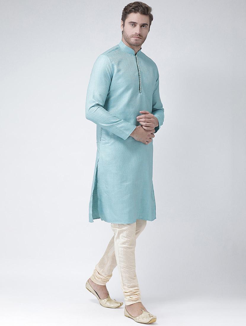 men long sleeve kurta churidar set - 21078759 -  Standard Image - 1