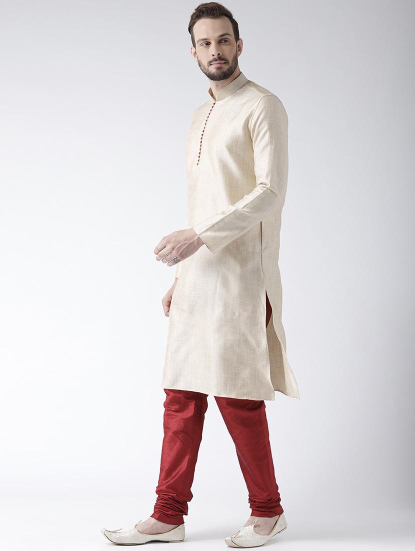 men long sleeve kurta churidar set - 21078764 - Standard Image - 1