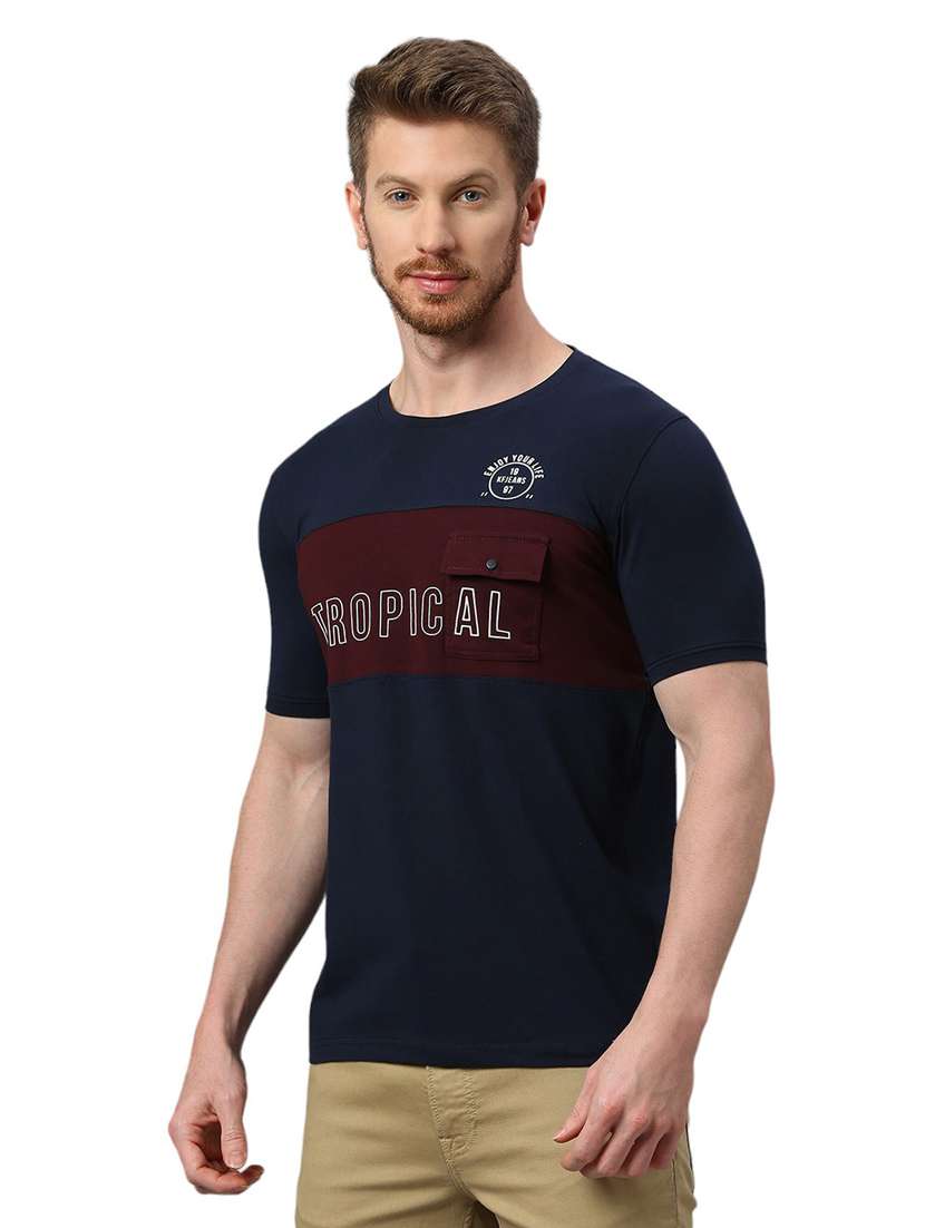 men chest print t-shirt - 21078802 - Standard Image - 1