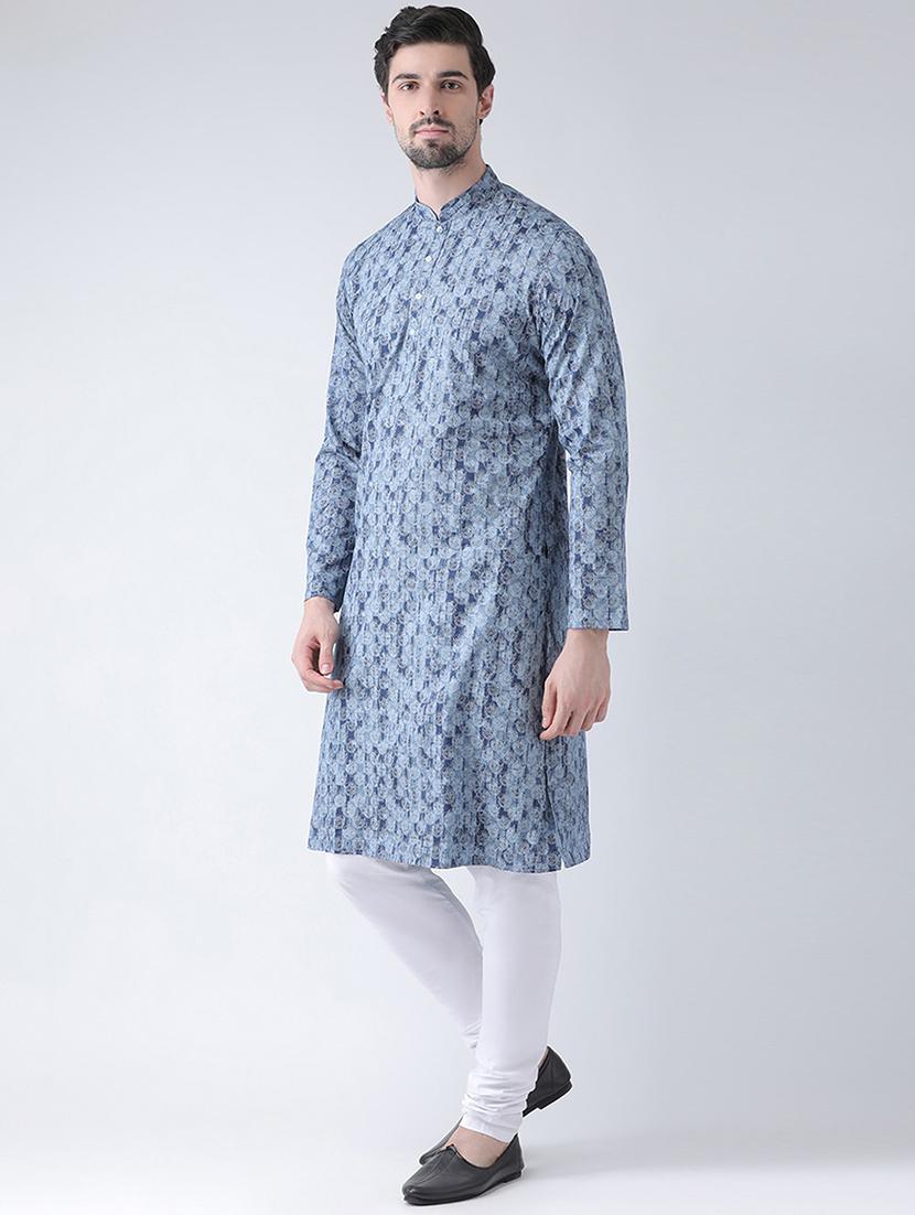 men printed kurta churidar ethnic wear set - 21078844 - Standard Image - 1
