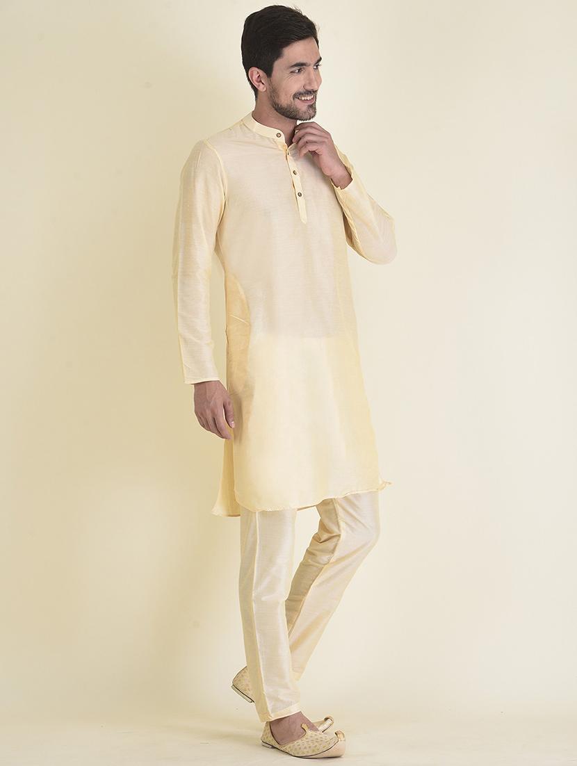 men solid kurta botton ethnic wear set - 21078881 -  Standard Image - 1
