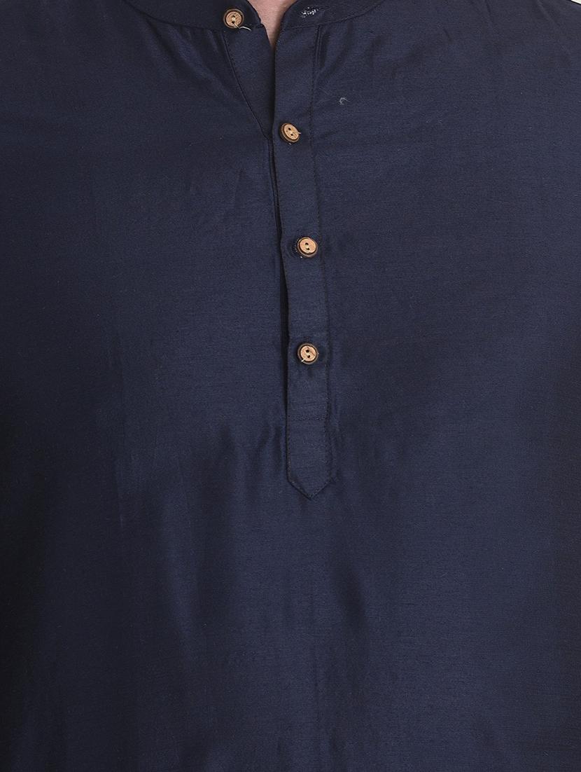 men solid cotton kurta trouser ethnic wear set - 21078892 - Standard Image - 4