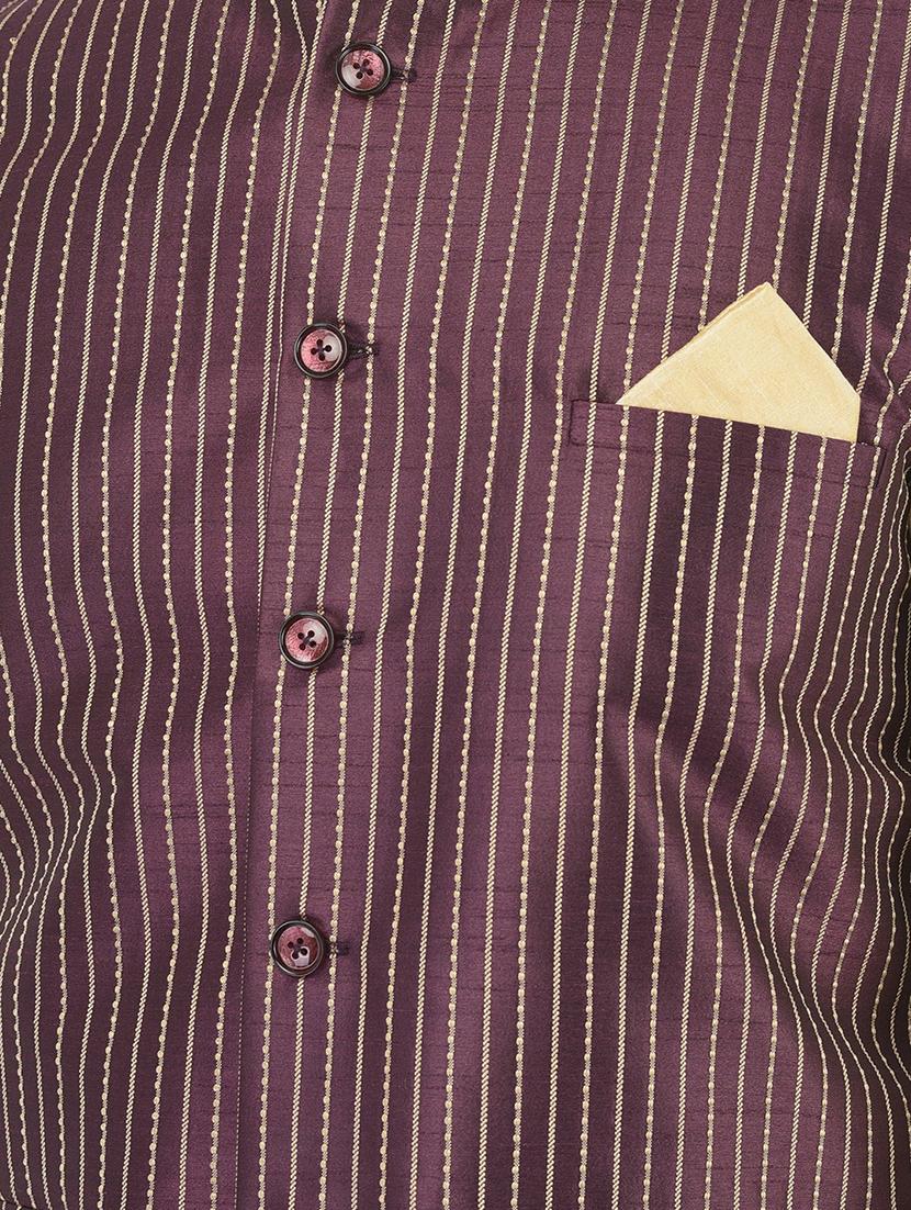 men mandarin neck kurta bottom with nehru jacket - 21079113 - Standard Image - 4