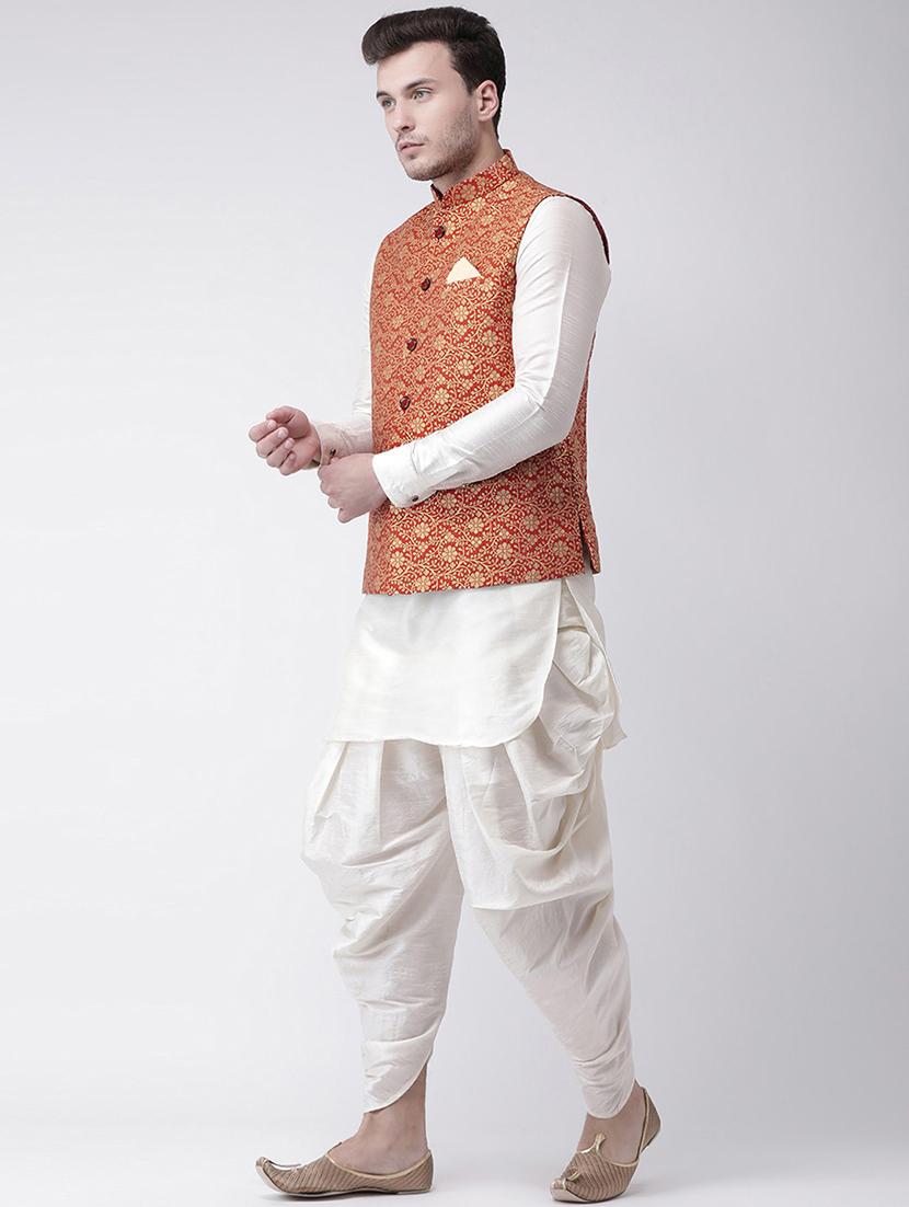 men mandarin neck kurta bottom with nehru jacket - 21079434 -  Standard Image - 1