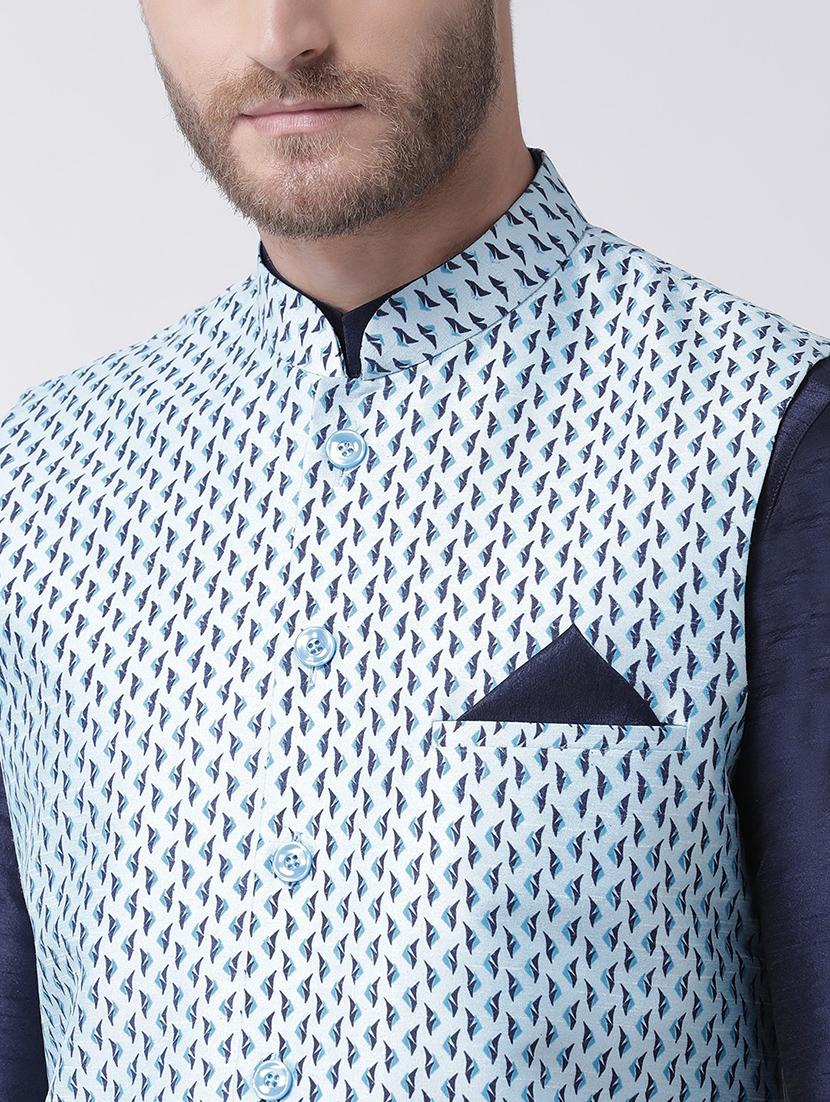 men mandarin neck kurta bottom with nehru jacket - 21079495 - Standard Image - 4