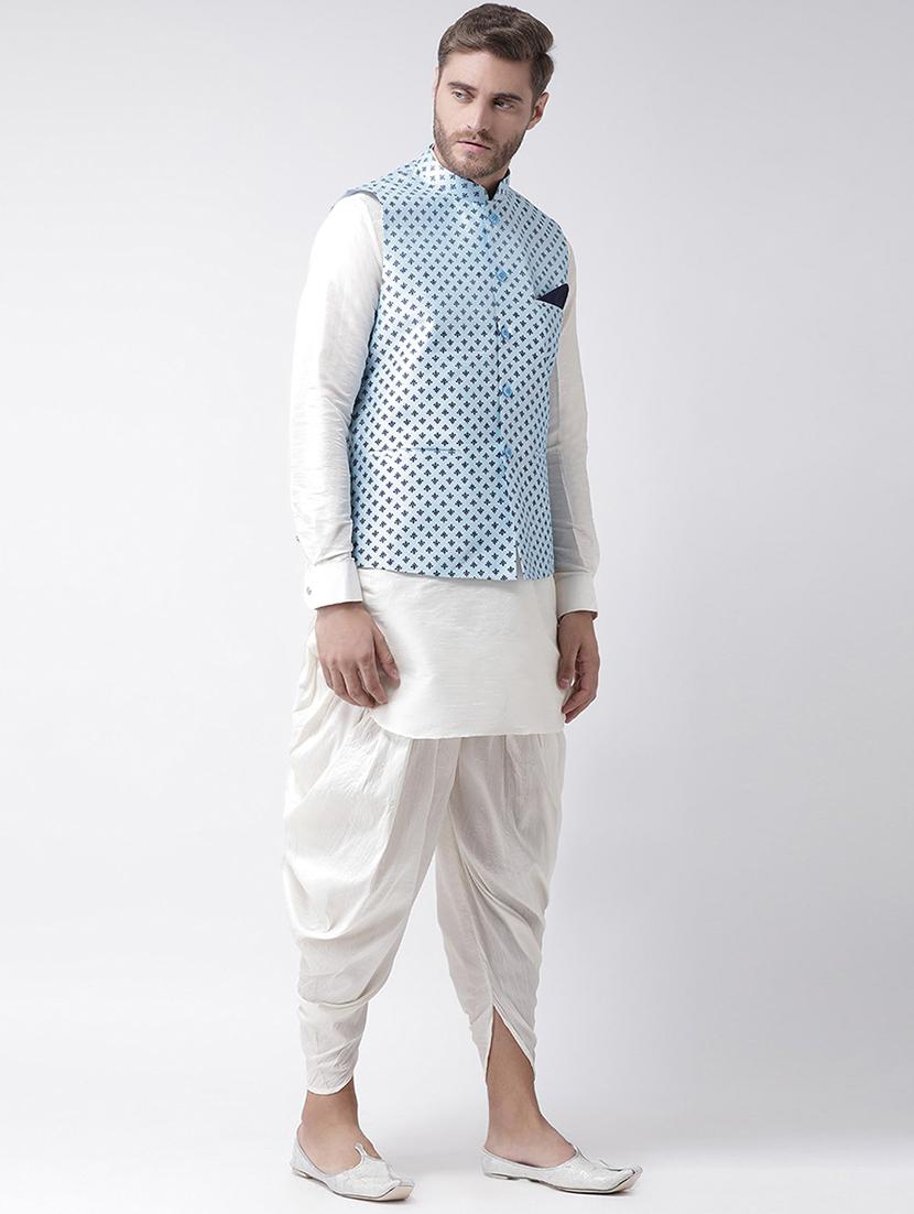 men mandarin neck kurta bottom with nehru jacket - 21079500 - Standard Image - 1