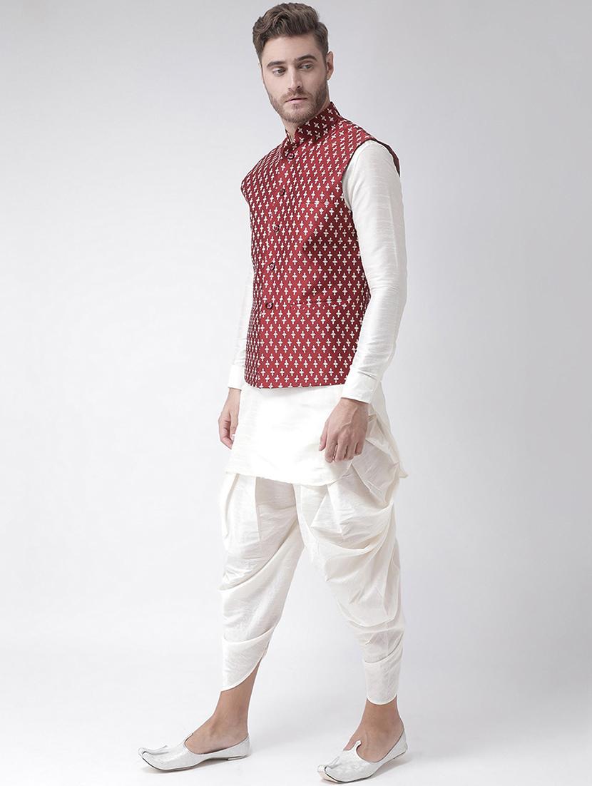 men mandarin neck kurta bottom with nehru jacket - 21079546 -  Standard Image - 1