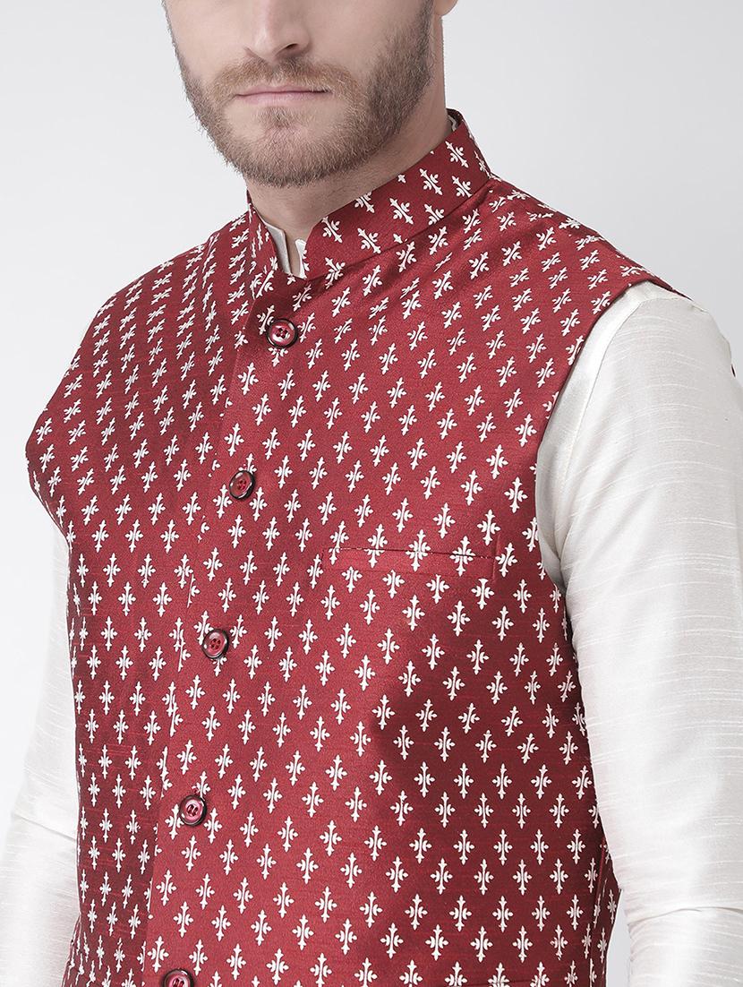 men mandarin neck kurta bottom with nehru jacket - 21079546 - Standard Image - 4