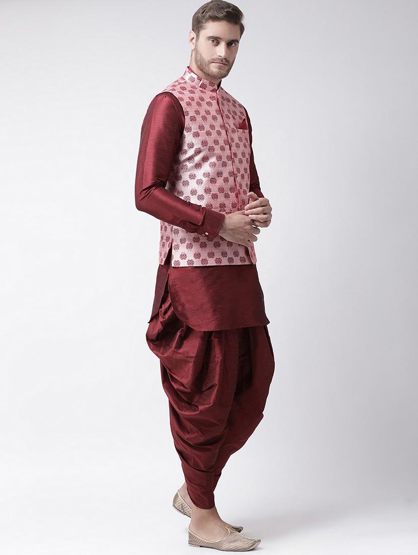 men mandarin kurta pyjama with nehru jacket - 21079559 - Standard Image - 1