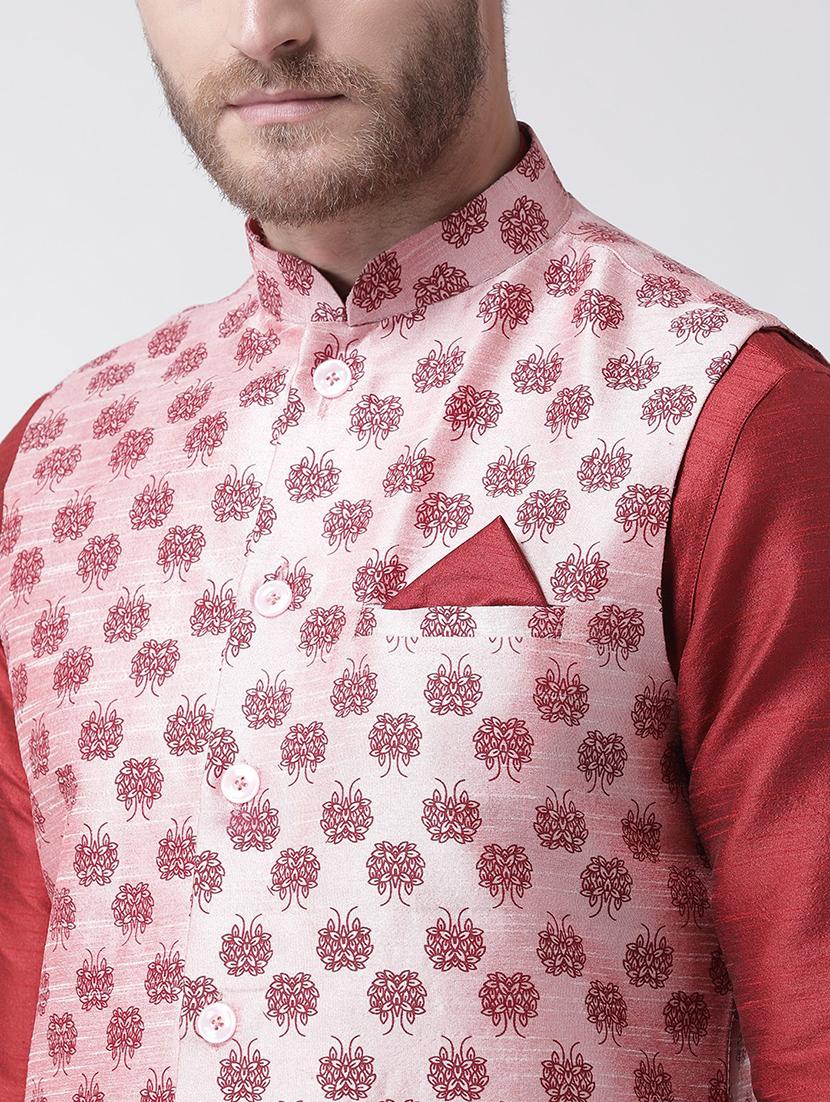 men mandarin neck kurta churidar with jacket - 21079562 - Standard Image - 4