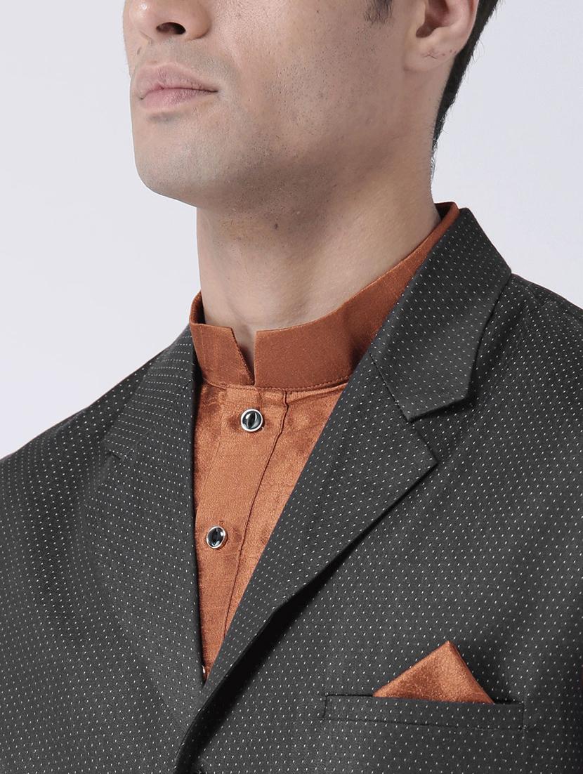 men mandarin neck kurta bottom with jacket - 21079601 - Standard Image - 4