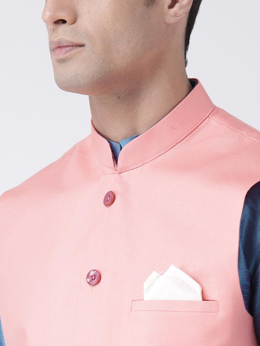 men mandarin neck kurta dhoti with jacket - 21079650 - Standard Image - 4