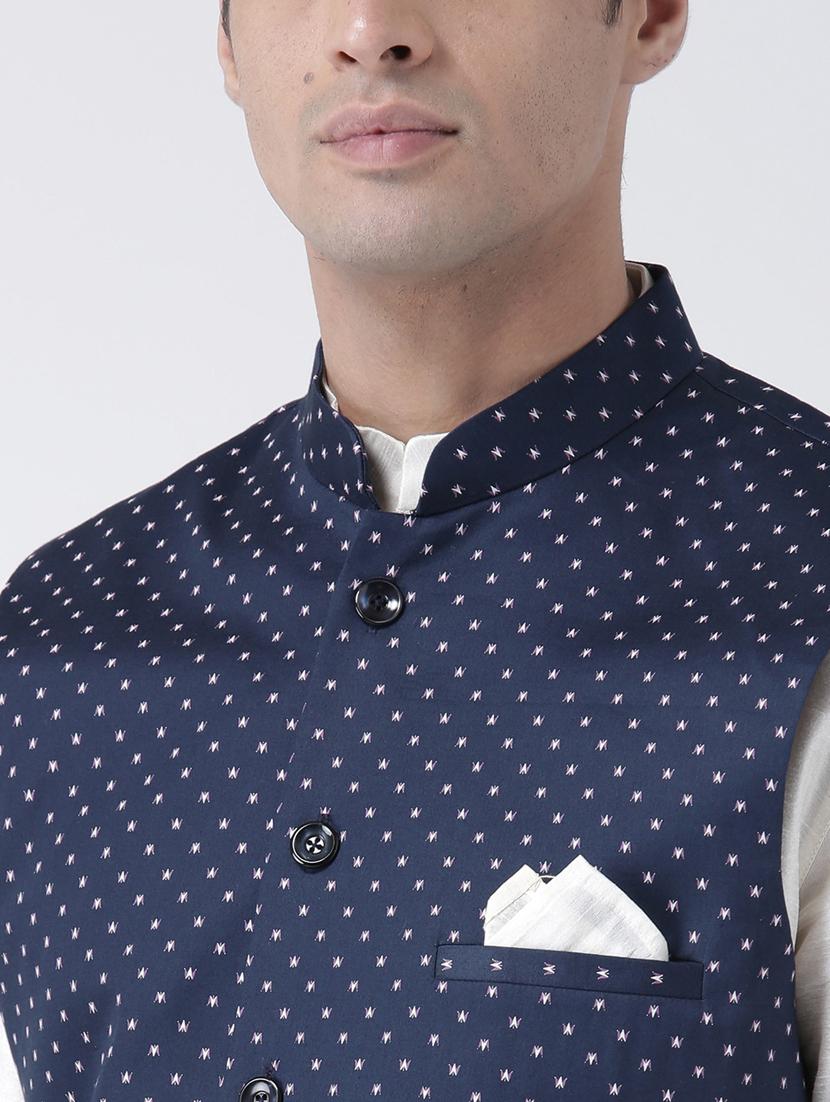 men mandarin neck kurta dhoti with jacket - 21079763 - Standard Image - 4