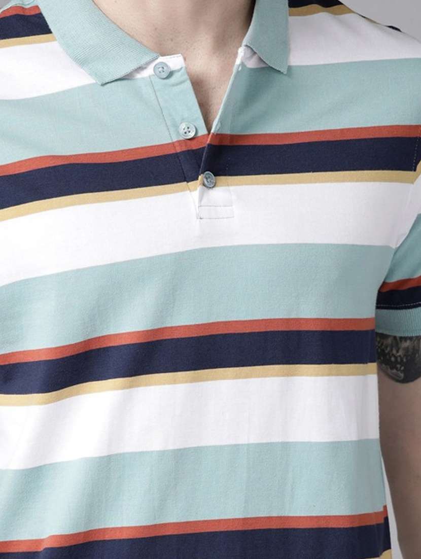 men striped polo t-shirt - 21080282 - Standard Image - 4
