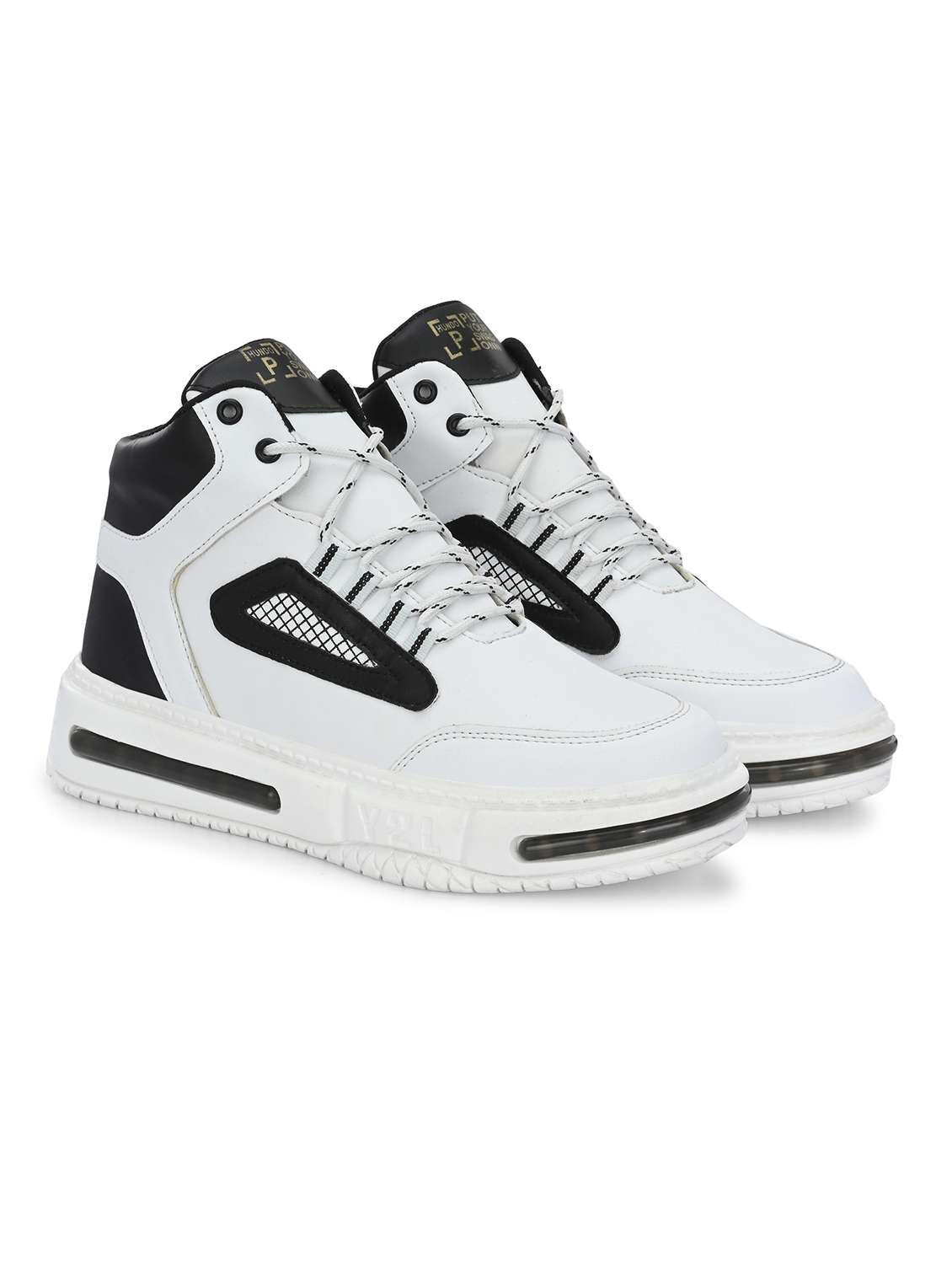 white synthetic lace up sneakers - 21080359 -  Standard Image - 1