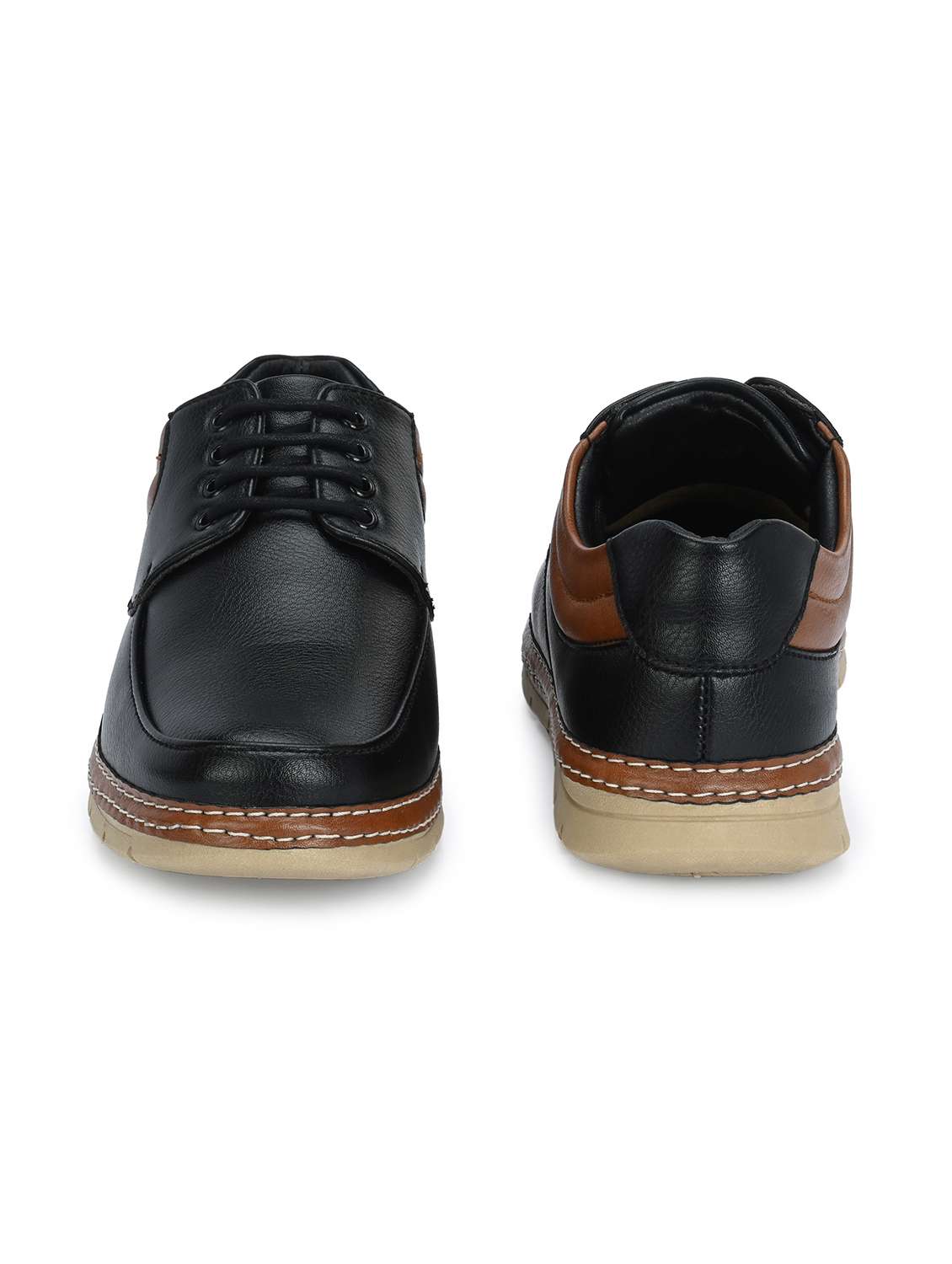 black lace up casual shoes - 21080372 - Standard Image - 4