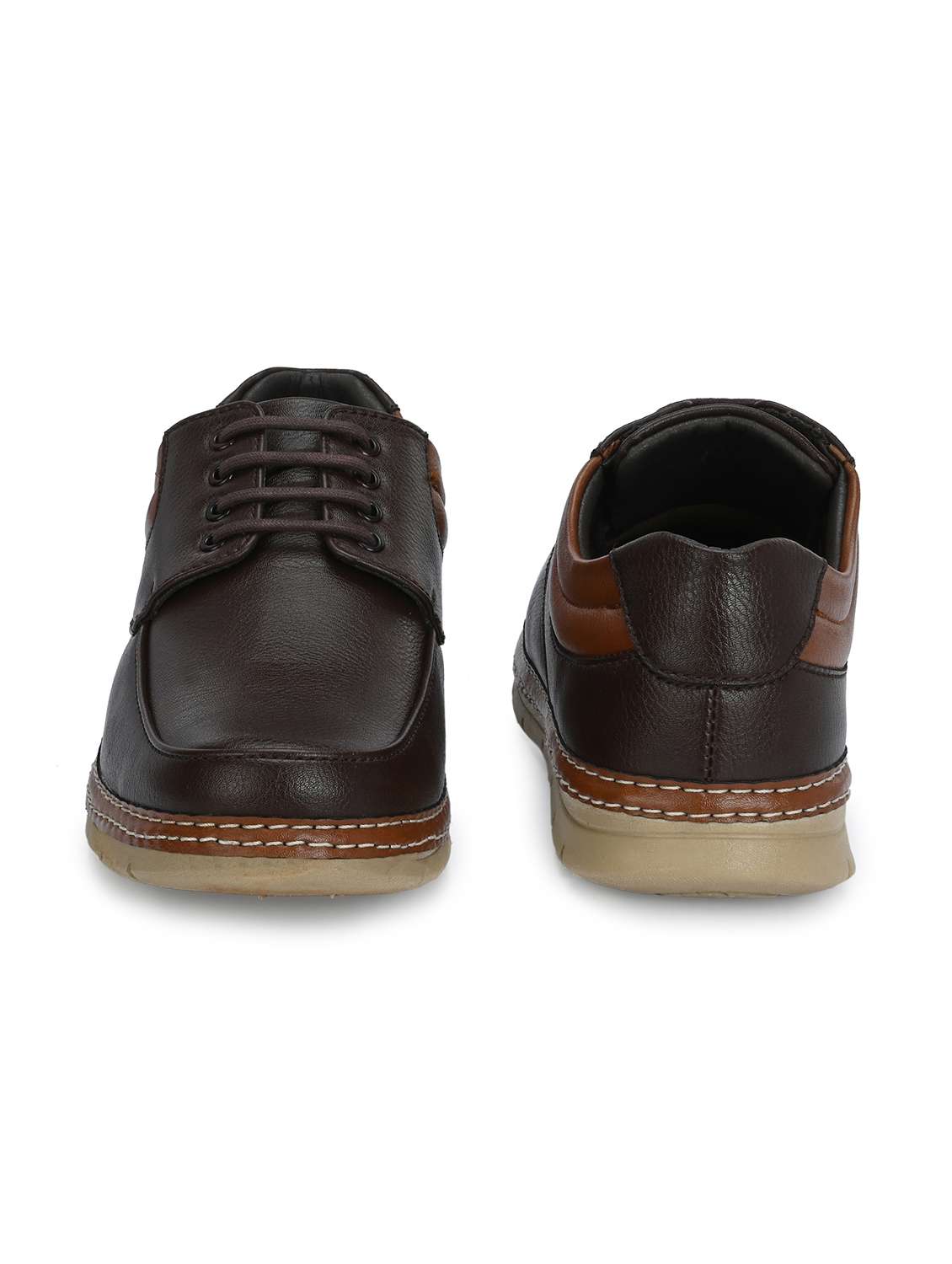 brown lace up casual shoes - 21080373 -  Standard Image - 4