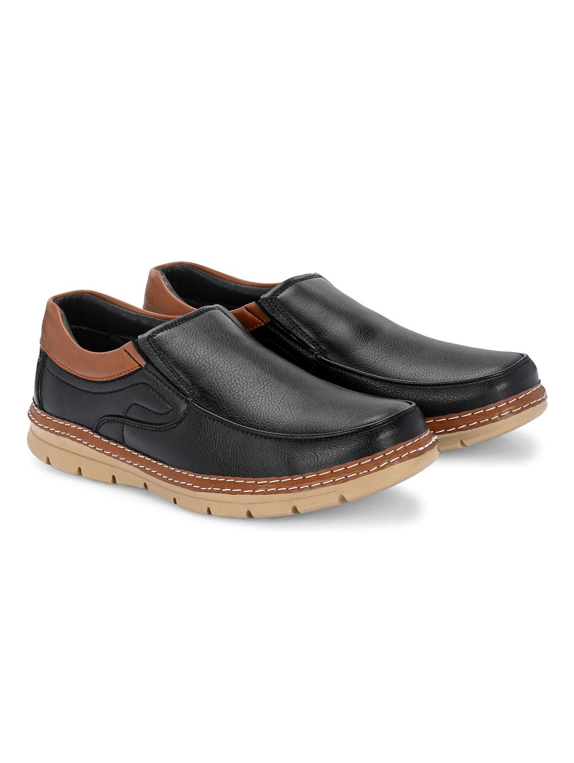 black slip on casual shoes - 21080375 -  Standard Image - 1