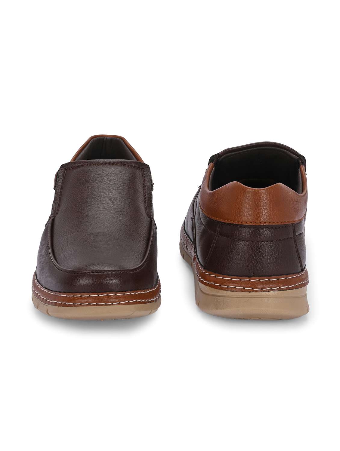 brown slip on casual shoes - 21080376 - Standard Image - 4