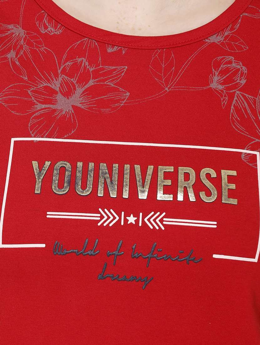 women round neck printed regular t-shirt - 21081680 - Standard Image - 4
