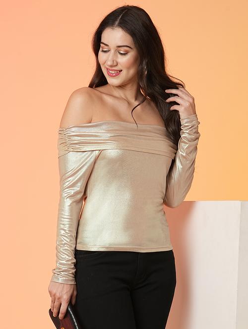 women off shoulder regular top - 21081739 -  Standard Image - 0