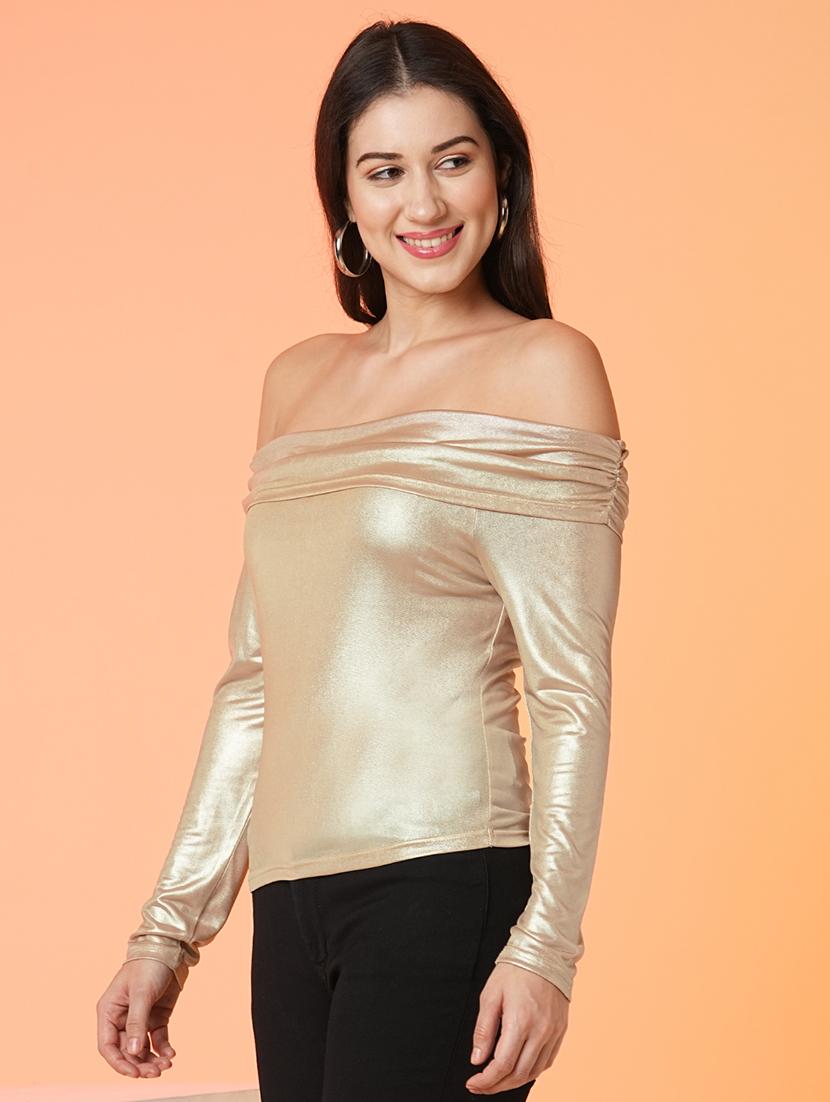 women off shoulder regular top - 21081739 -  Standard Image - 1